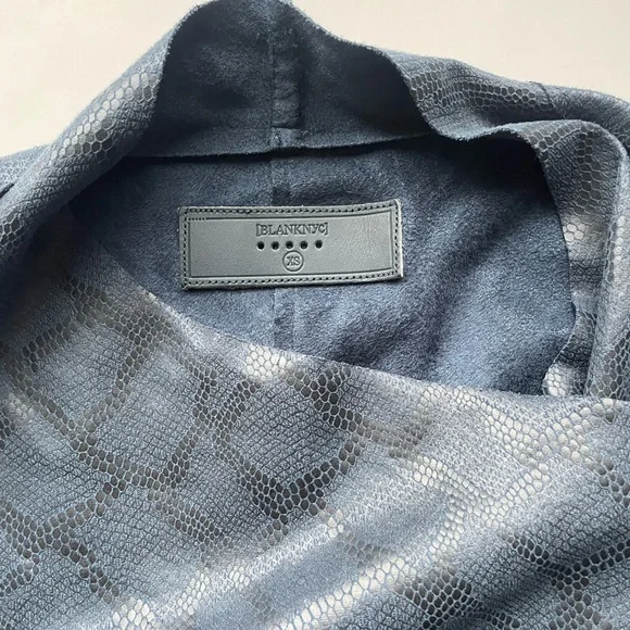 Anthropologie BLANKNYC Snake Print Moto Jacket Faux Leather Y2K - Picture 10 of 10